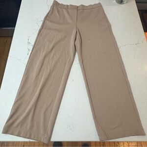 Eileen Fisher Women's Size S Petite Flex Tencel Ponte Knit Pant Wide Leg Beige